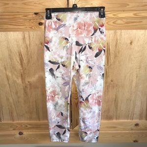 RBX floral athletic capri pants size S